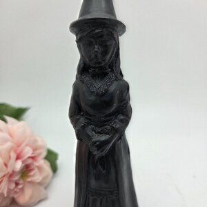 Vintage Kingmaker Figurine Made with Real Coal in Wales Traditional Dress Girl